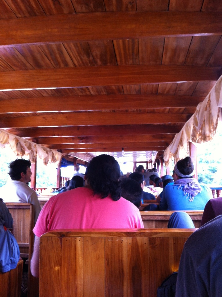 in front on the new boat (back is same bus seats)